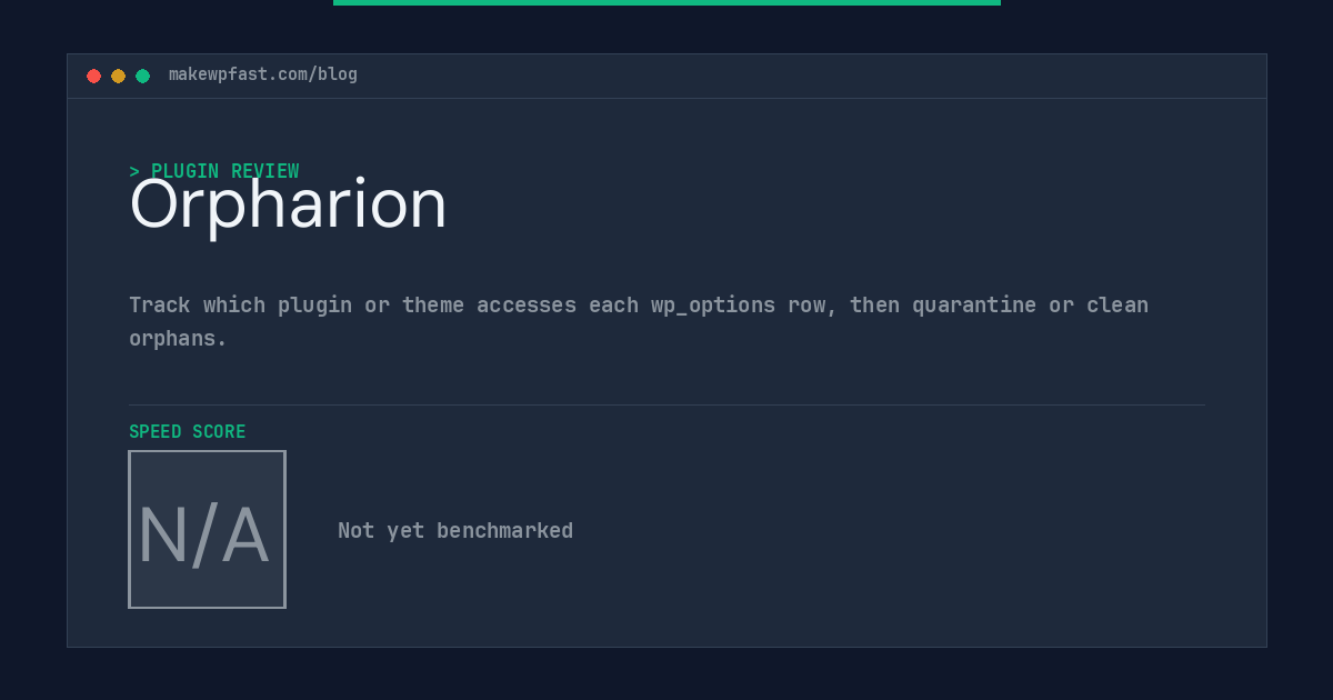 Orpharion - MakeWPFast