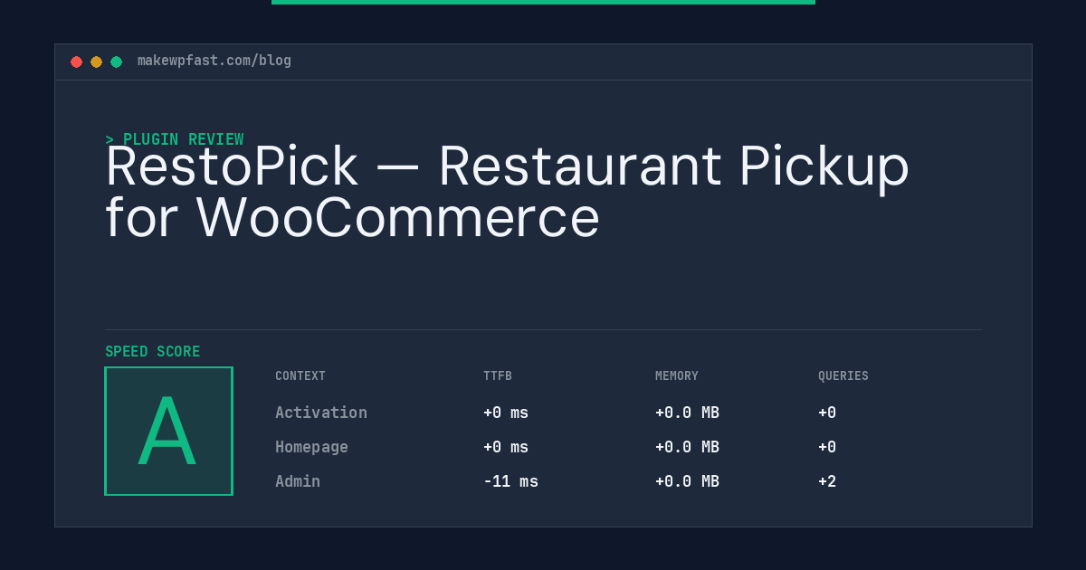 RestoPick — Restaurant Pickup for WooCommerce - MakeWPFast