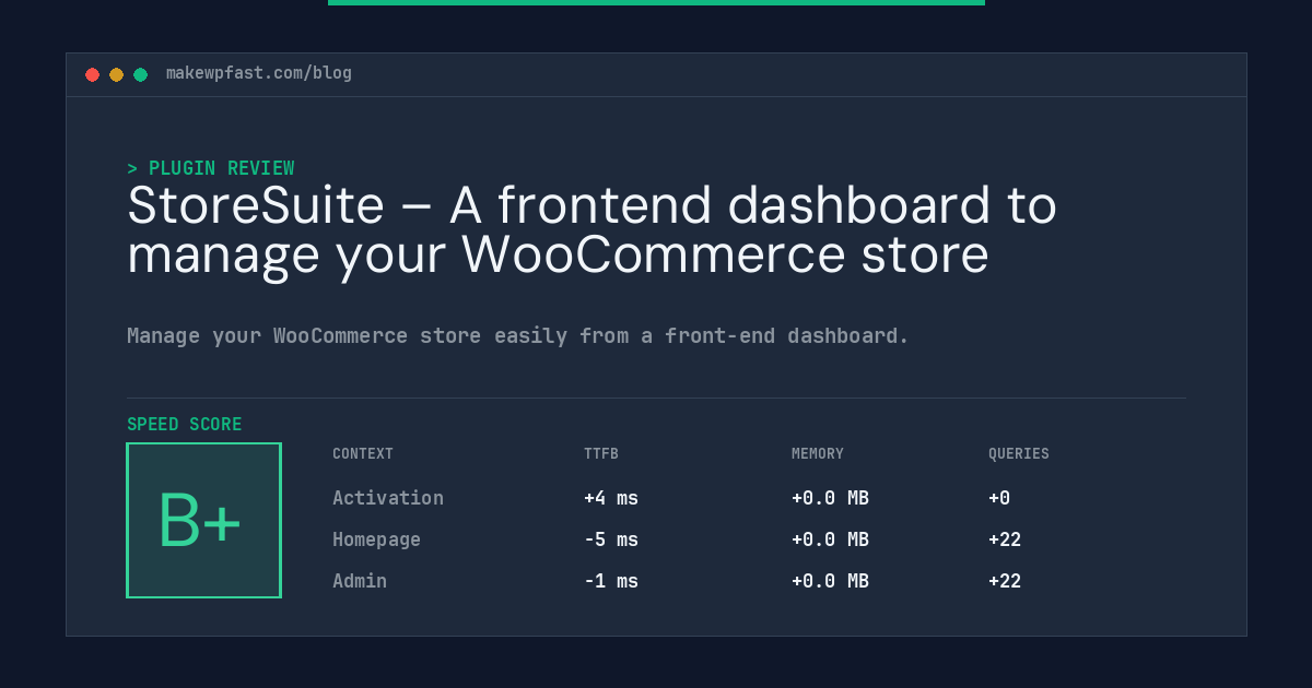 StoreSuite – A frontend dashboard to manage your WooCommerce store - MakeWPFast