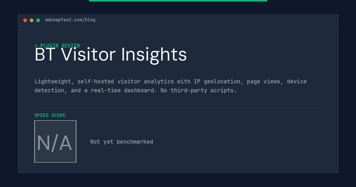 BT Visitor Insights - MakeWPFast