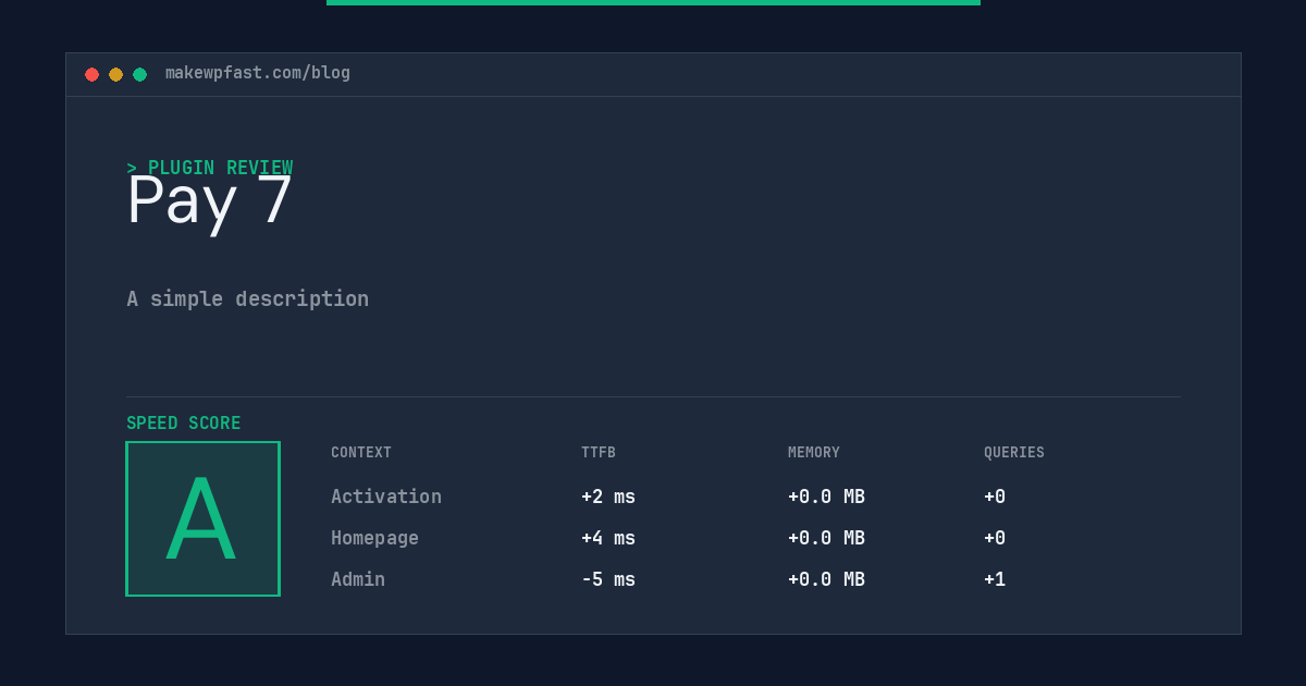 Pay 7 - MakeWPFast