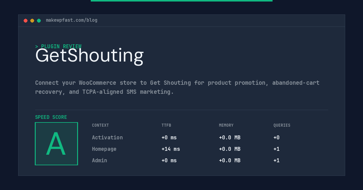 GetShouting - MakeWPFast