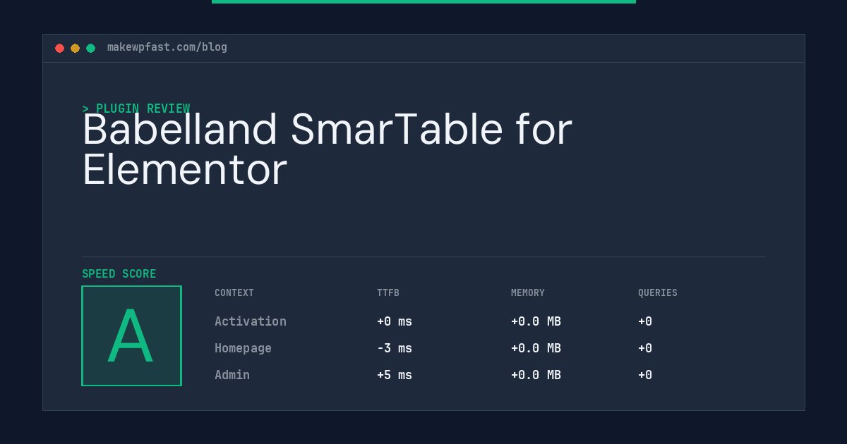 Babelland SmarTable for Elementor - MakeWPFast