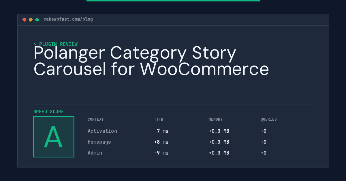 Polanger Category Story Carousel for WooCommerce - MakeWPFast