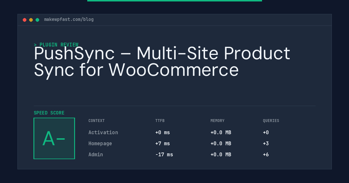 PushSync – Multi-Site Product Sync for WooCommerce - MakeWPFast