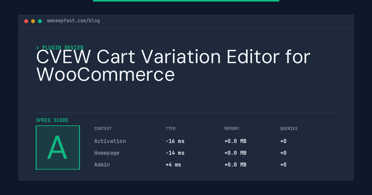 CVEW Cart Variation Editor for WooCommerce - MakeWPFast