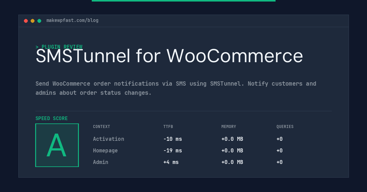 SMSTunnel for WooCommerce - MakeWPFast