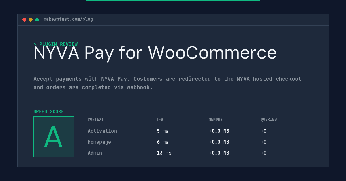 NYVA Pay for WooCommerce - MakeWPFast