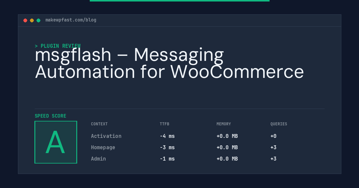 msgflash – Messaging Automation for WooCommerce - MakeWPFast