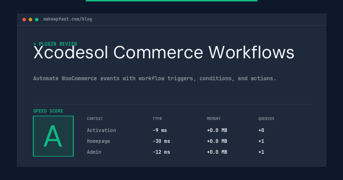 Xcodesol Commerce Workflows - MakeWPFast