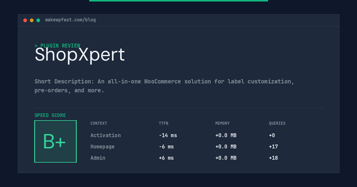 ShopXpert - MakeWPFast