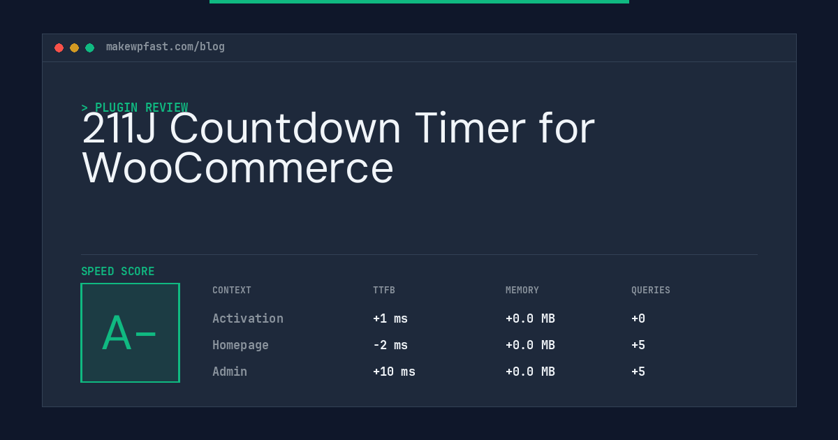 211J Countdown Timer for WooCommerce - MakeWPFast