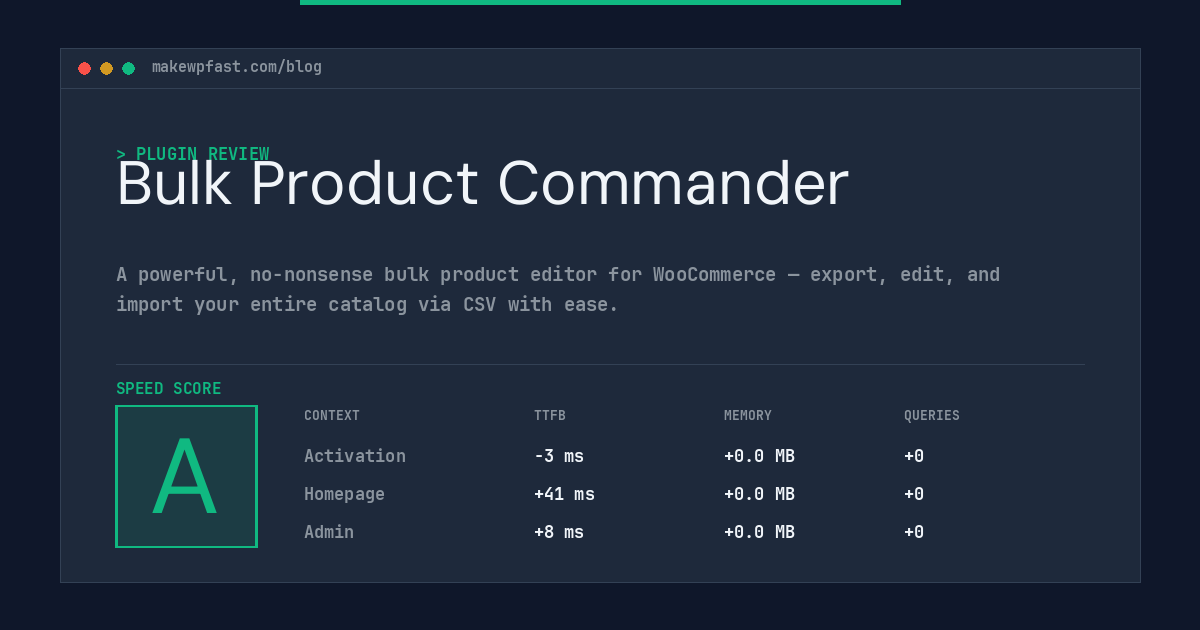 Bulk Product Commander - MakeWPFast