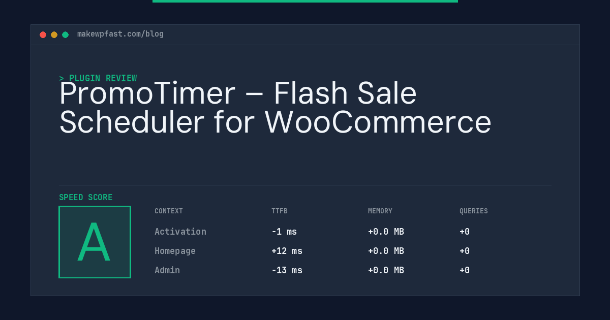 PromoTimer – Flash Sale Scheduler for WooCommerce - MakeWPFast