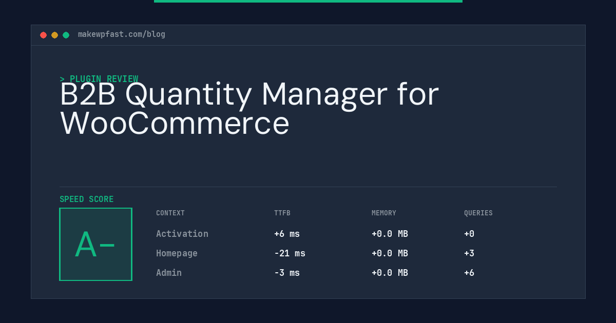 B2B Quantity Manager for WooCommerce - MakeWPFast