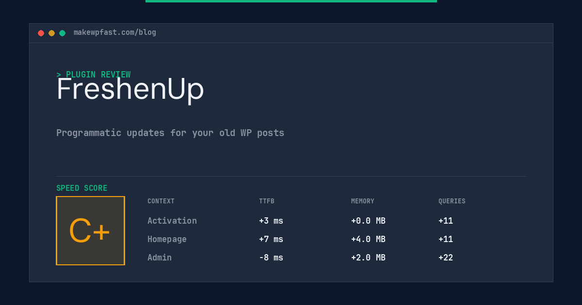 FreshenUp - MakeWPFast