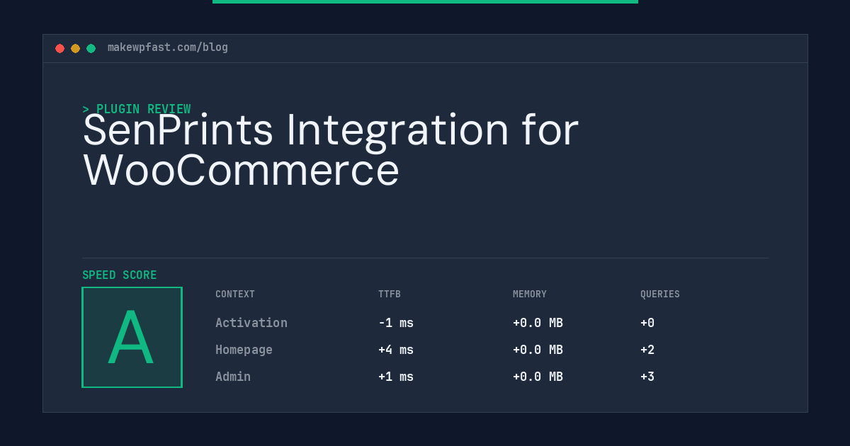 SenPrints Integration for WooCommerce - MakeWPFast