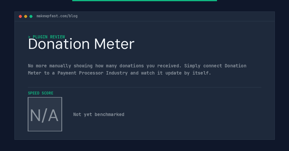 Donation Meter - MakeWPFast