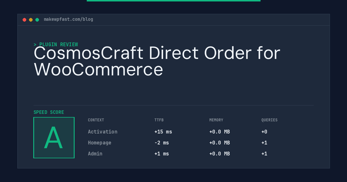 CosmosCraft Direct Order for WooCommerce - MakeWPFast
