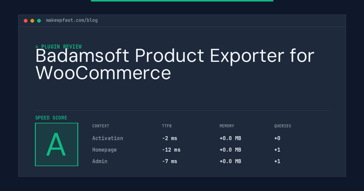 Badamsoft Product Exporter for WooCommerce - MakeWPFast