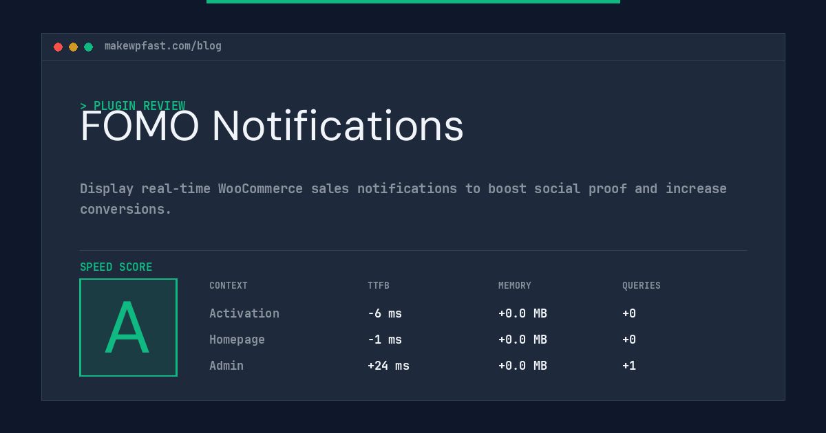 FOMO Notifications - MakeWPFast