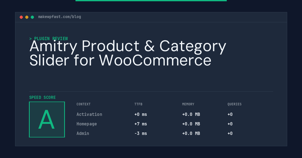 Amitry Product & Category Slider for WooCommerce - MakeWPFast
