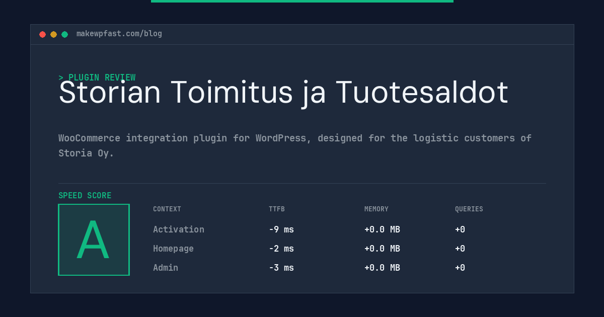 Storian Toimitus ja Tuotesaldot - MakeWPFast