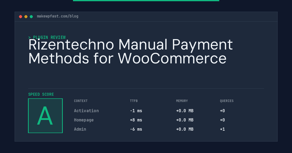 Rizentechno Manual Payment Methods for WooCommerce - MakeWPFast