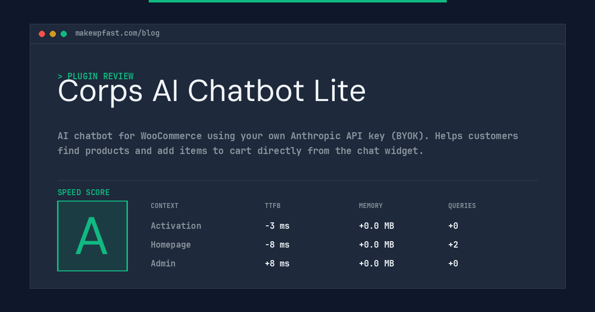 Corps AI Chatbot Lite - MakeWPFast