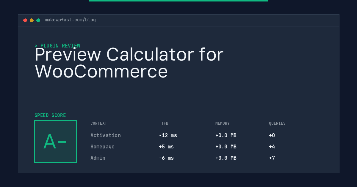 Preview Calculator for WooCommerce - MakeWPFast
