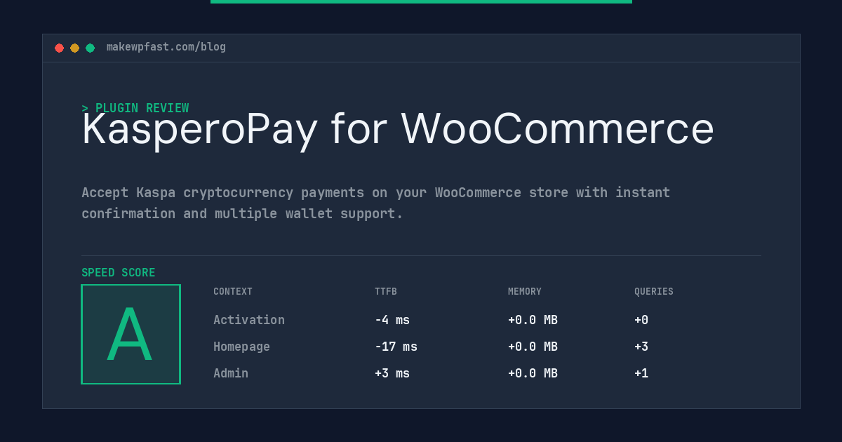 KasperoPay for WooCommerce - MakeWPFast