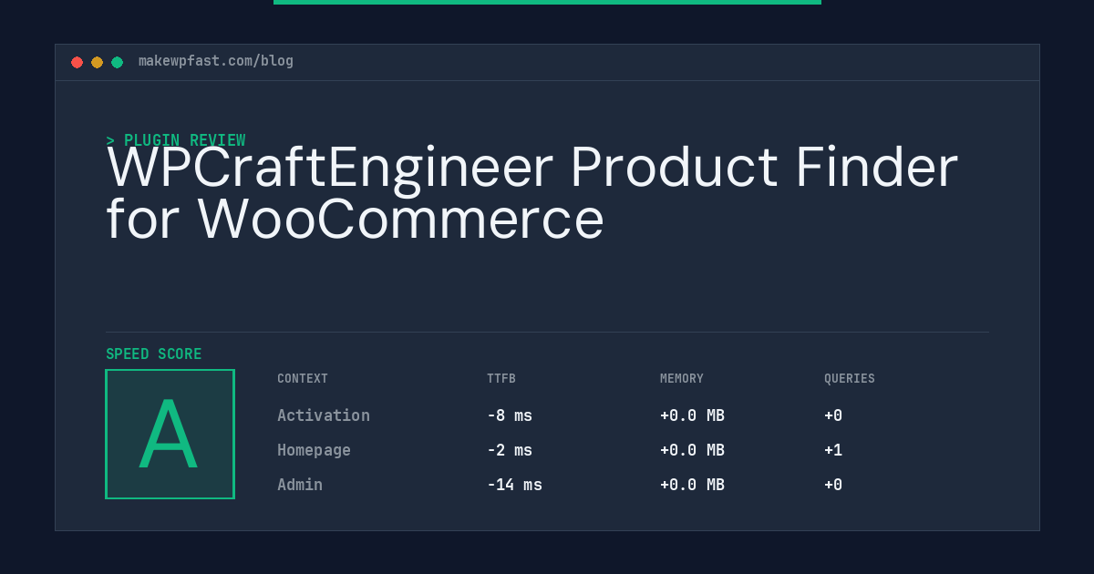 WPCraftEngineer Product Finder for WooCommerce - MakeWPFast