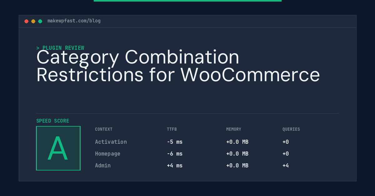 Category Combination Restrictions for WooCommerce - MakeWPFast