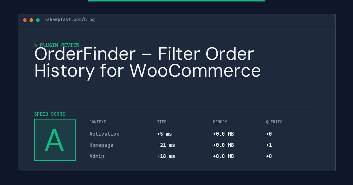 OrderFinder – Filter Order History for WooCommerce - MakeWPFast