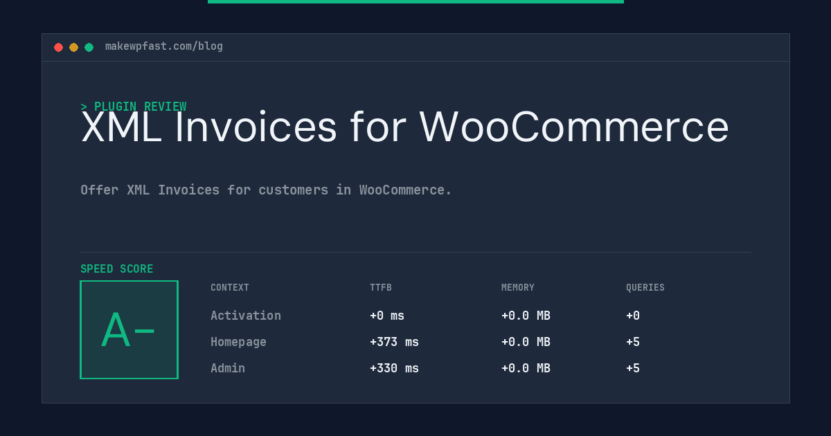 XML Invoices for WooCommerce - MakeWPFast