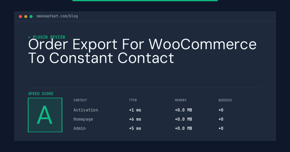 Order Export For WooCommerce To Constant Contact - MakeWPFast