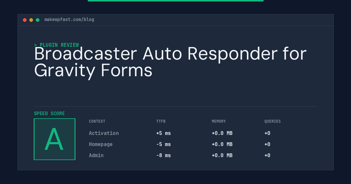 Broadcaster Auto Responder for Gravity Forms - MakeWPFast