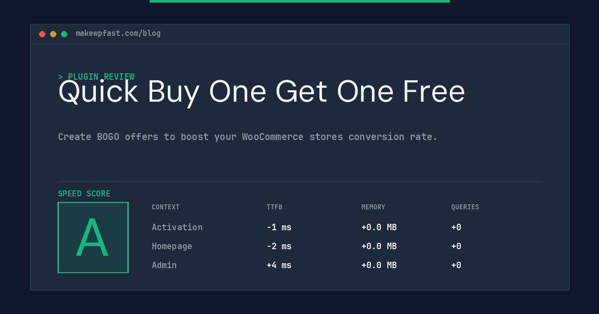 Quick Buy One Get One Free - MakeWPFast