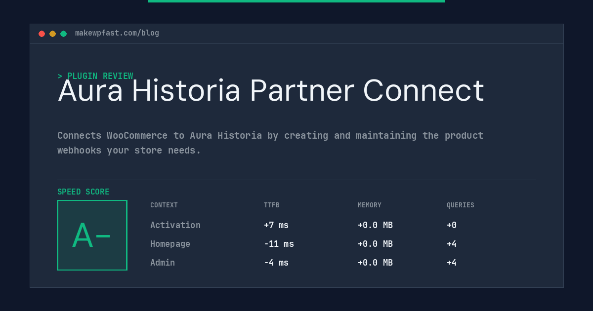 Aura Historia Partner Connect - MakeWPFast