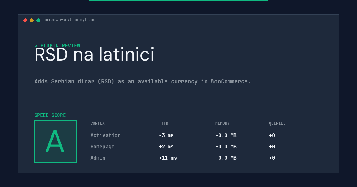 RSD na latinici - MakeWPFast