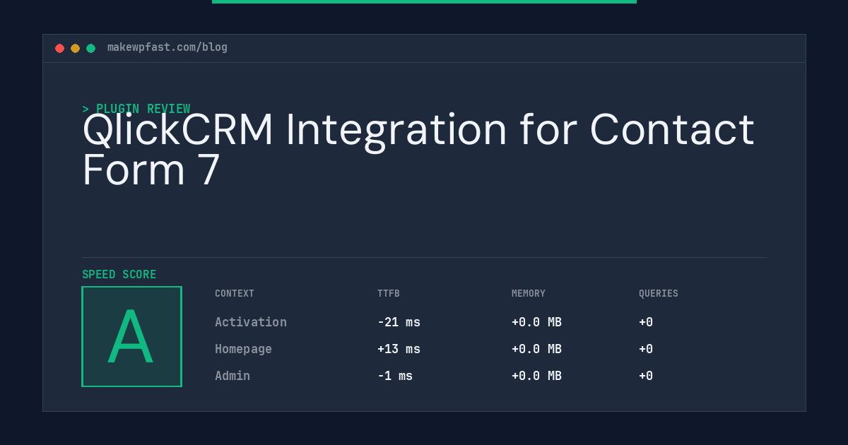 QlickCRM Integration for Contact Form 7 - MakeWPFast