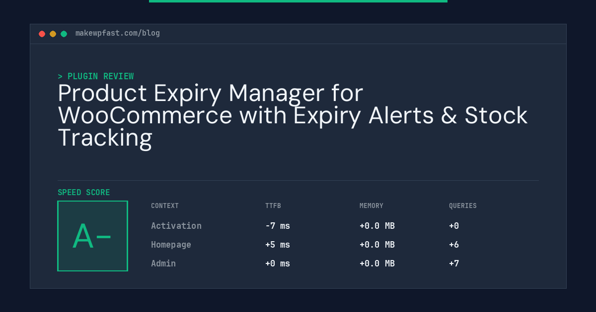 Product Expiry Manager for WooCommerce with Expiry Alerts & Stock Tracking - MakeWPFast