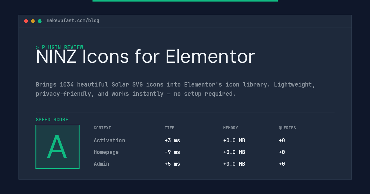 NINZ Icons for Elementor - MakeWPFast