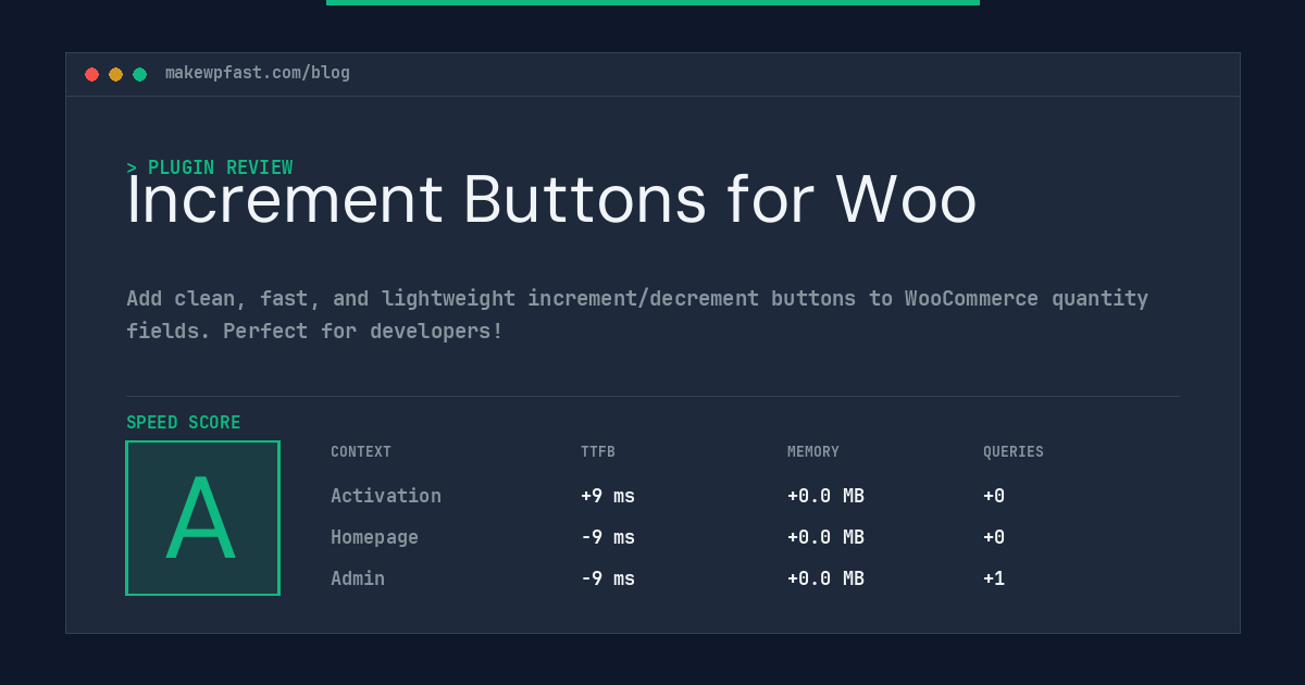 Increment Buttons for Woo - MakeWPFast