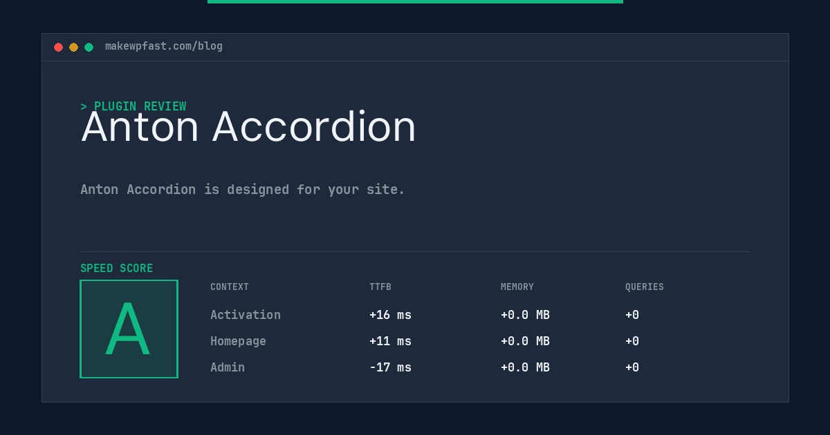 Anton Accordion - MakeWPFast