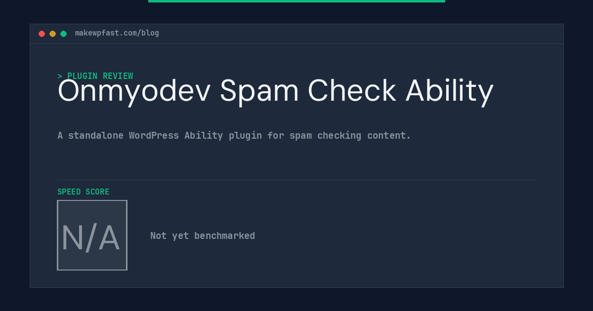 Onmyodev Spam Check Ability - MakeWPFast