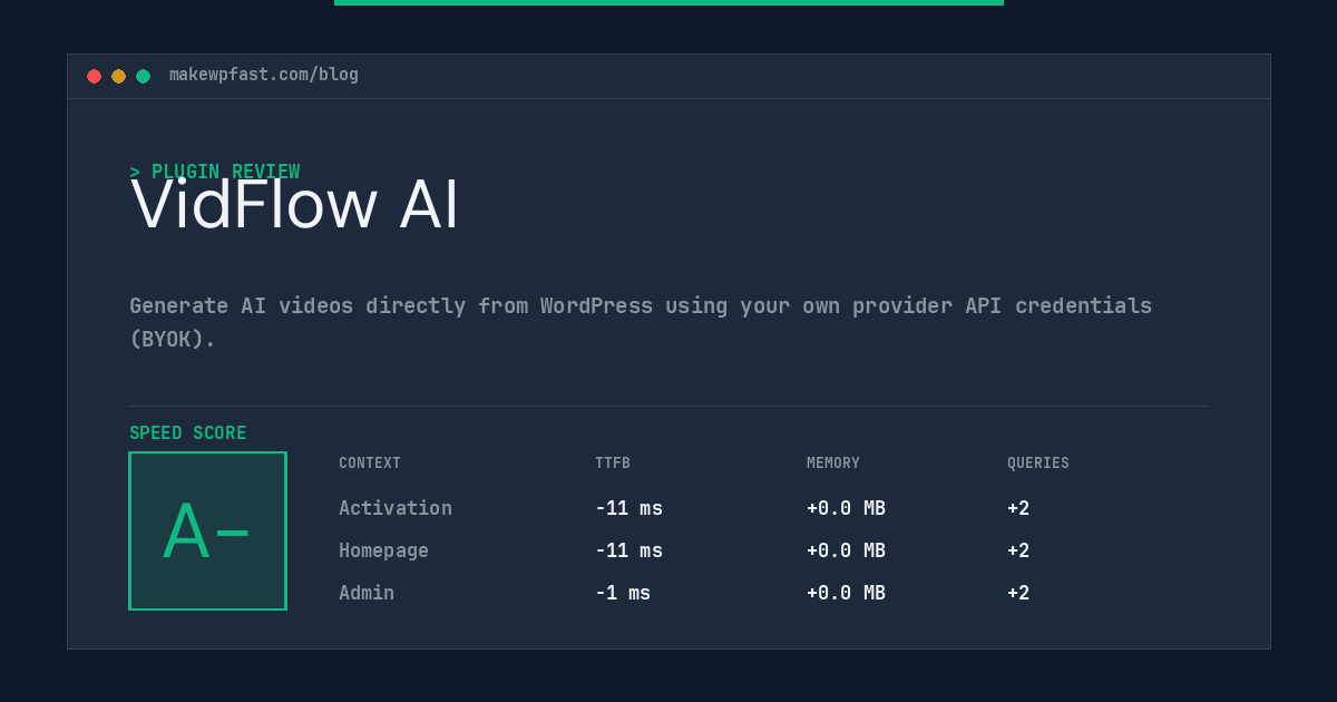 VidFlow AI - MakeWPFast