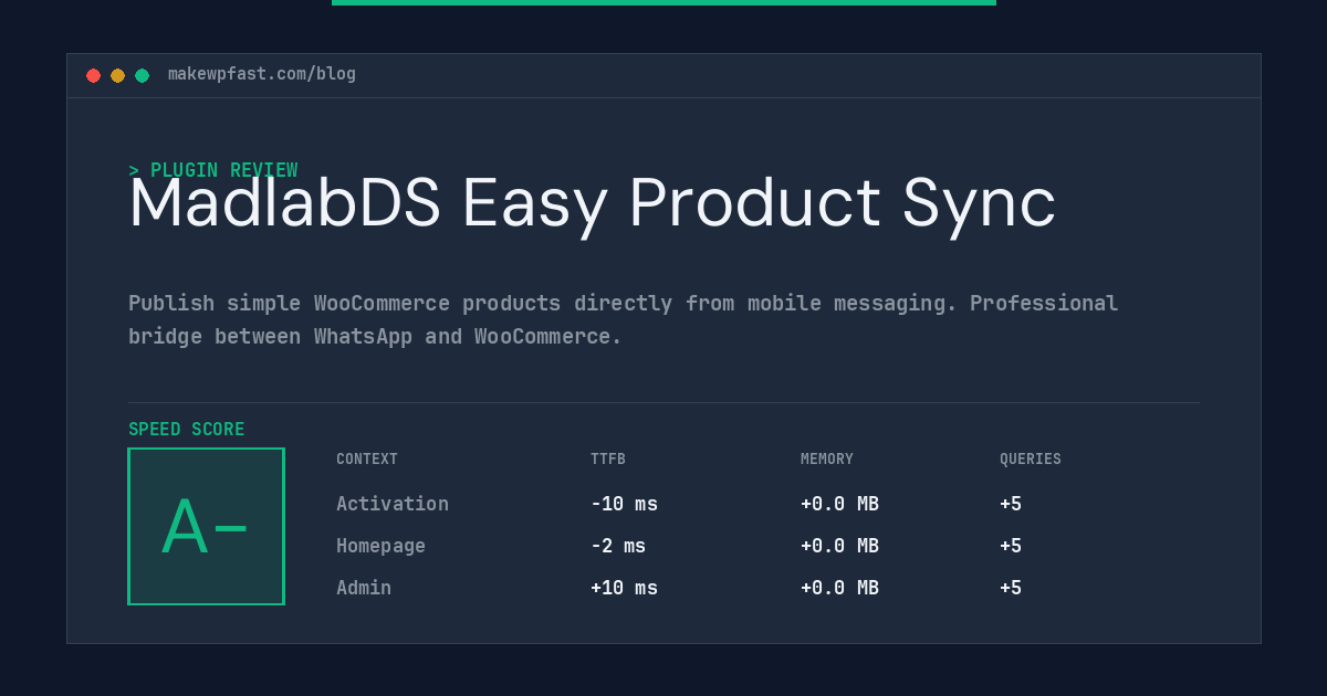 MadlabDS Easy Product Sync - MakeWPFast
