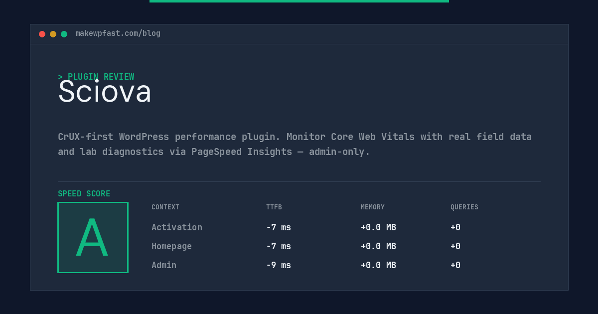 Sciova - MakeWPFast