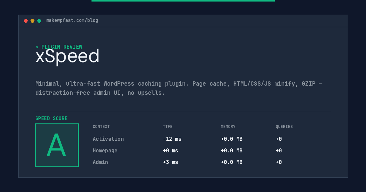 xSpeed - MakeWPFast